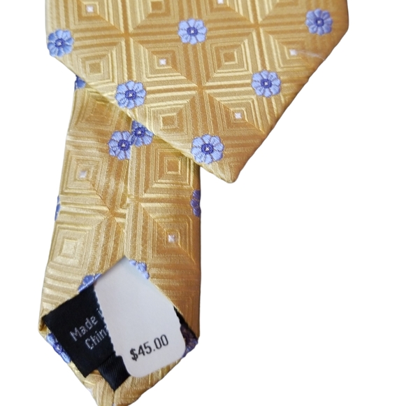 Michael kors mens spring tie yellow/gold & blue. NWT - Picture 3 of 3